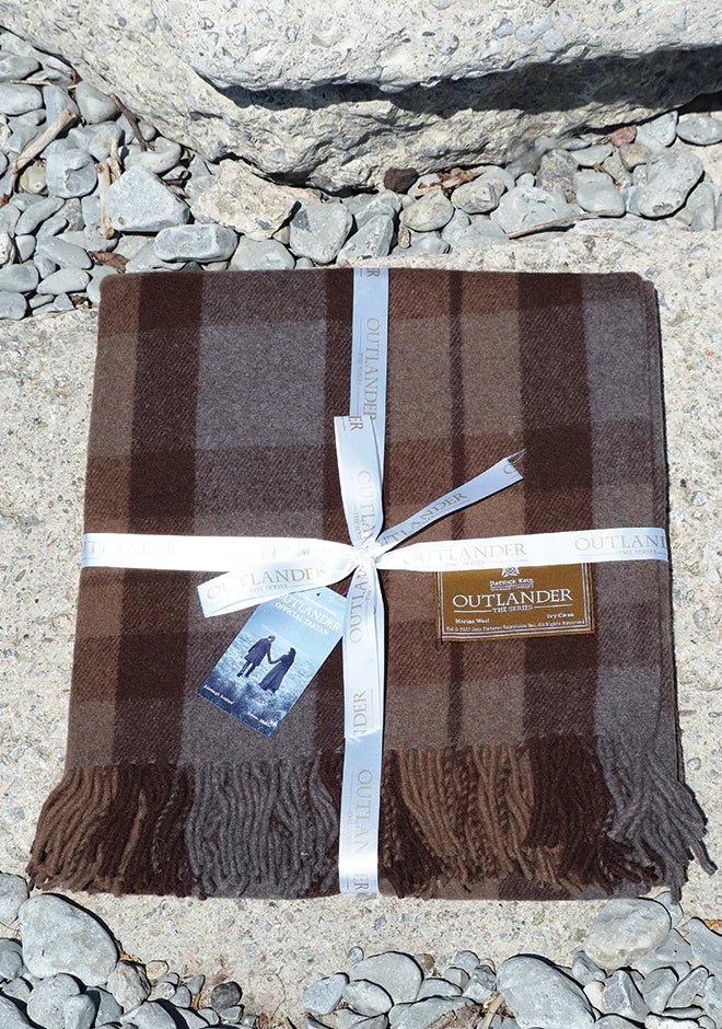 Custom branded Outlander Tartan Wool Blanket for corporate gifting