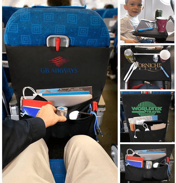 Custom branded Airplane Pockets Tray Cover for corporate gifting