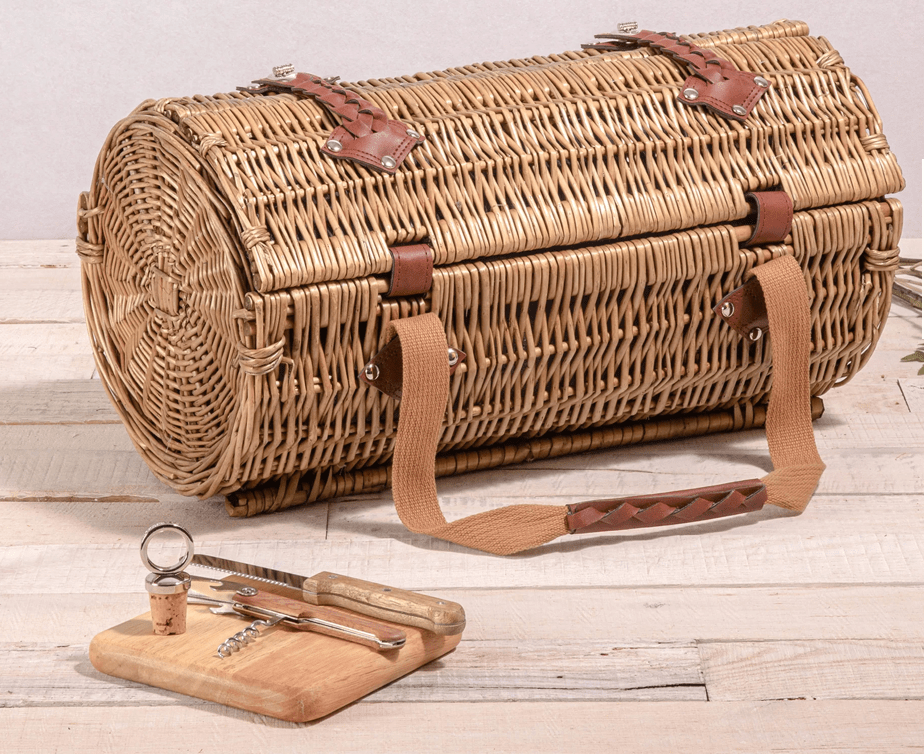 Custom branded Verona Wine & Cheese Picnic Basket for corporate gifting