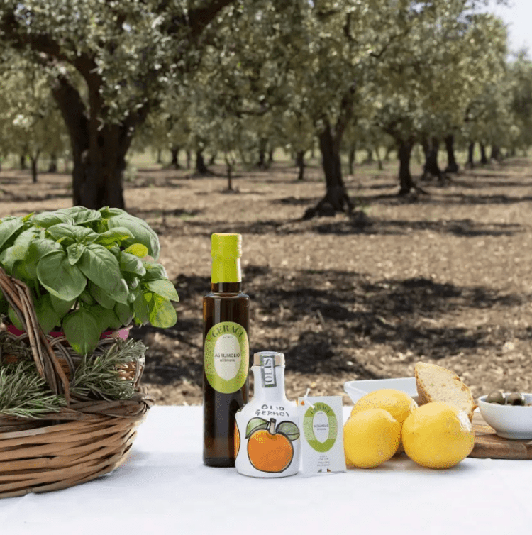 Custom branded Lemon Agrumolio Geraci (Lemon Infused Olive Oil) for corporate gifting