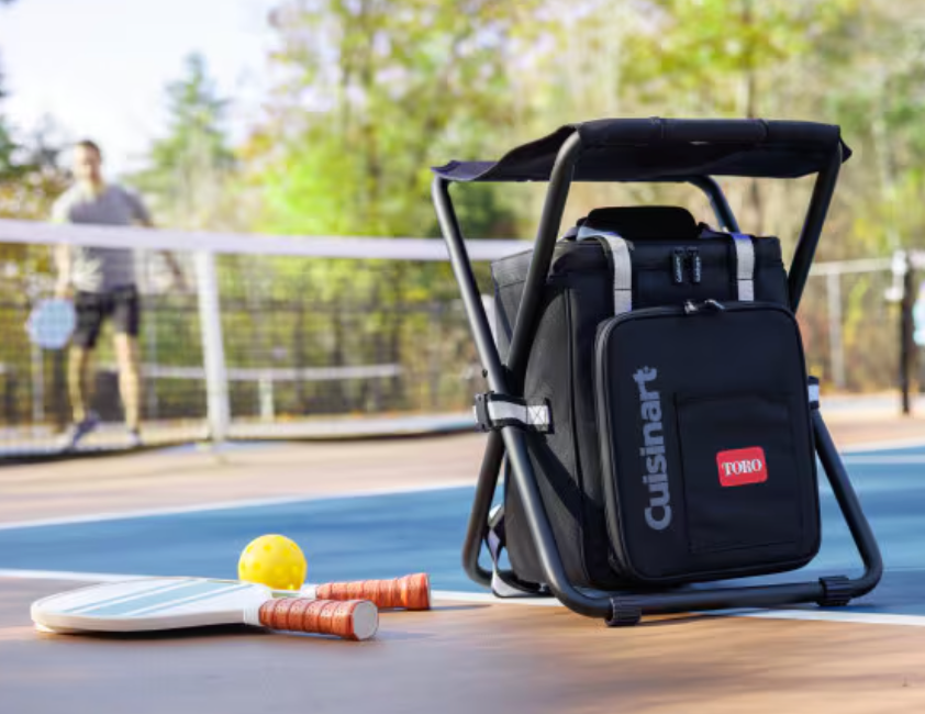 Custom branded Cuisinart Outdoors™ Folding Chair Backpack Cooler for corporate gifting