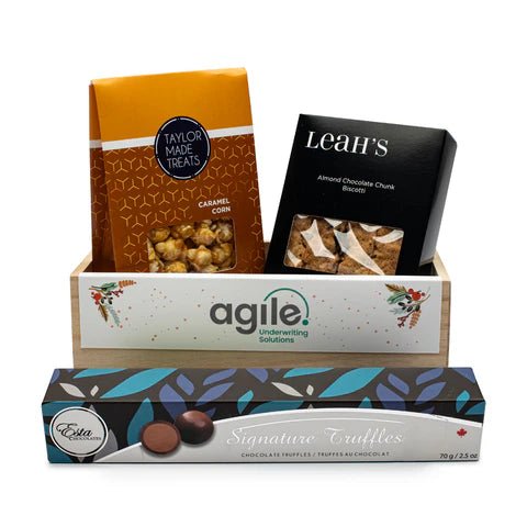 Custom branded Trio Crate for corporate gifting