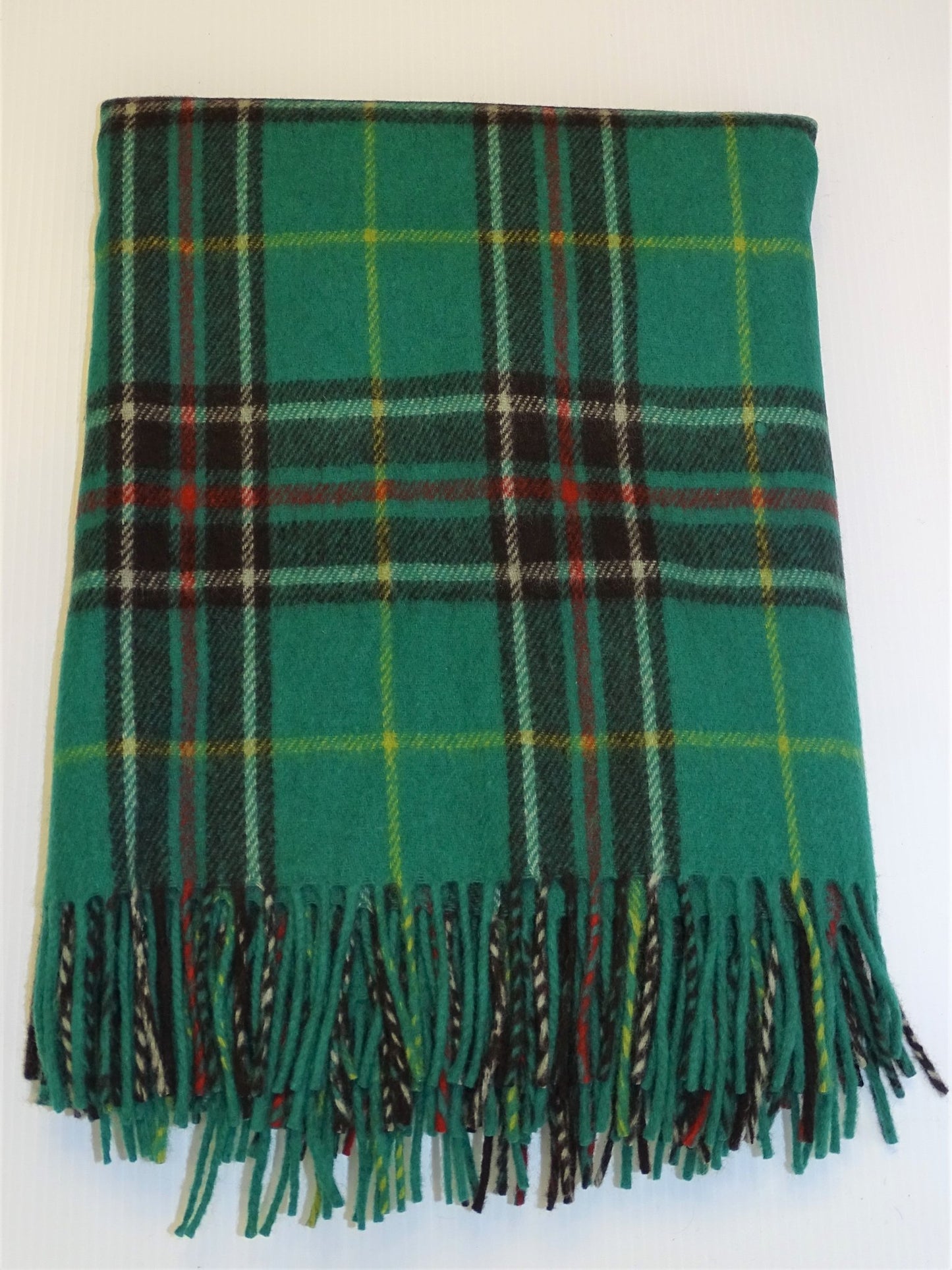 Custom branded Newfoundland Tartan Deluxe Merino Wool Blanket for corporate gifting
