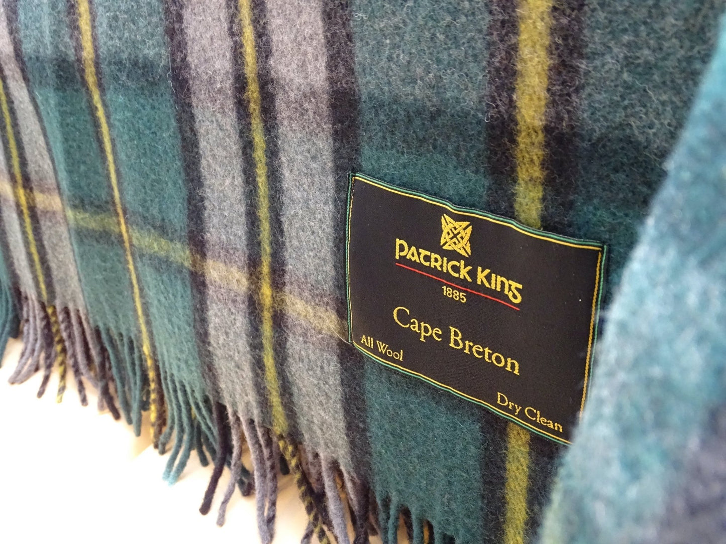 Custom branded Cape Breton Tartan Deluxe Merino Wool Blanket for corporate gifting