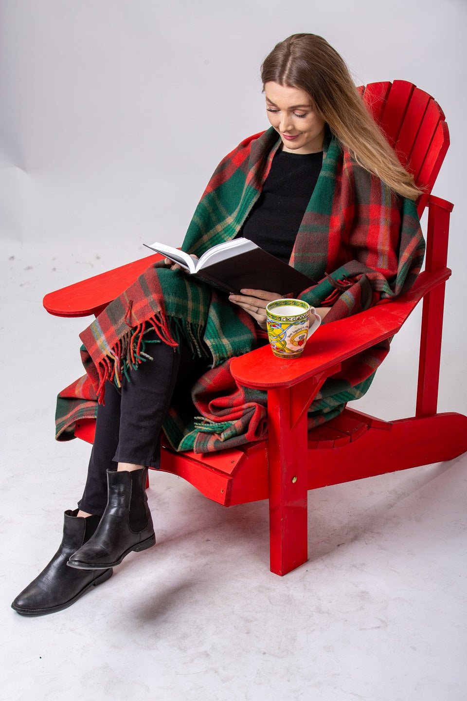 Custom branded New Brunswick Tartan Deluxe Merino Wool Blanket for corporate gifting