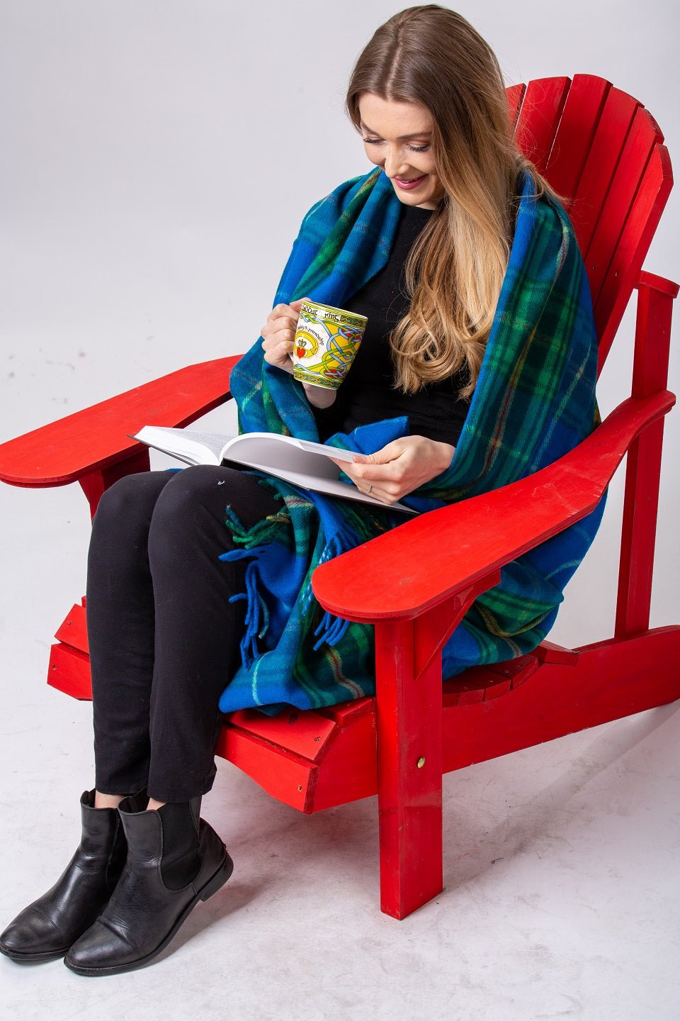 Custom branded Nova Scotia Tartan Deluxe Merino Wool Blanket for corporate gifting