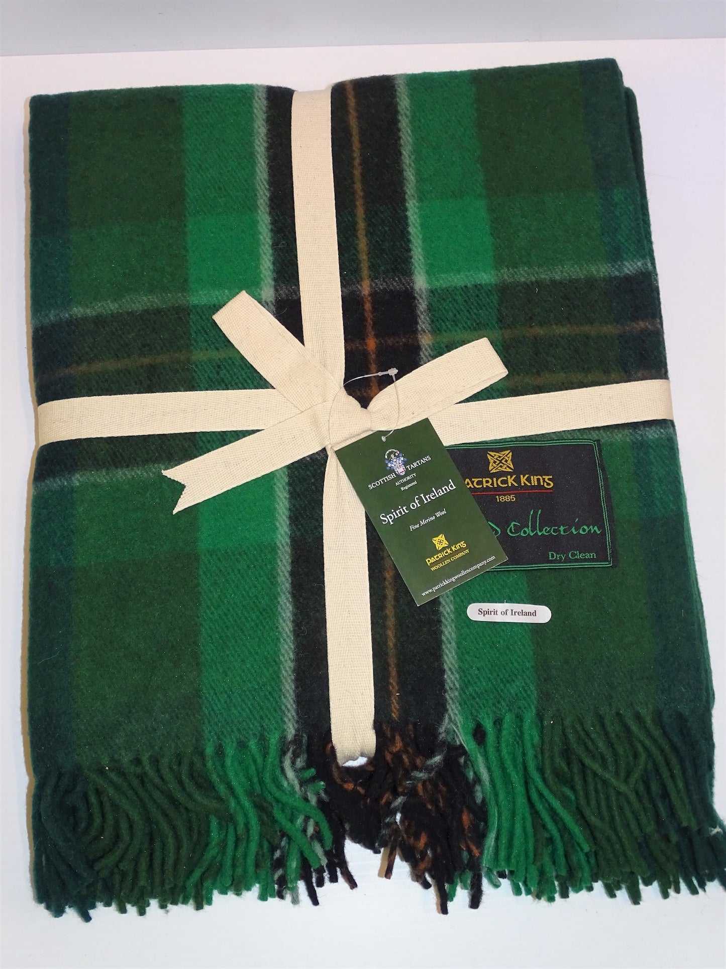 spirit of ireland tartan deluxe merino wool blanket