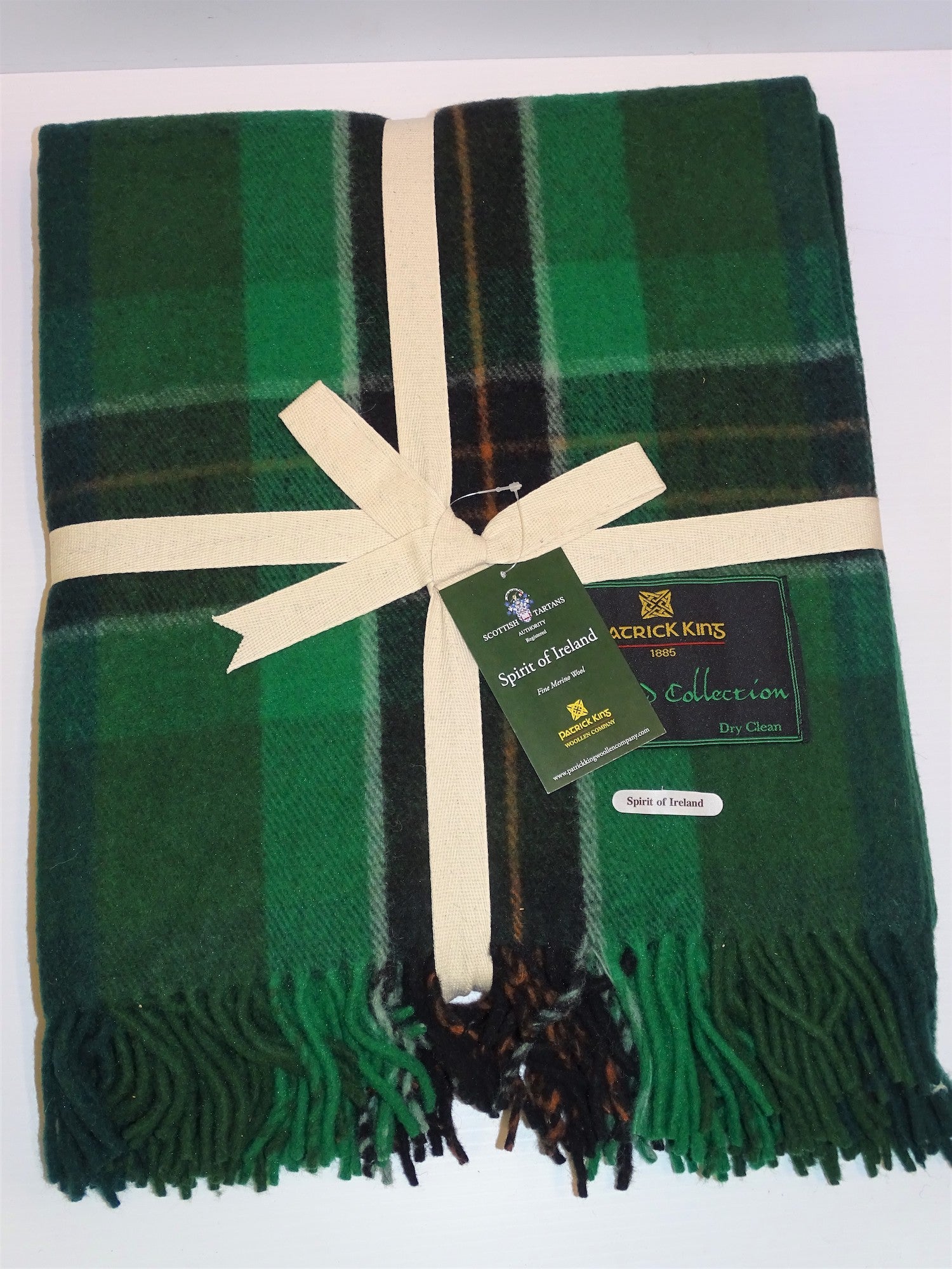 spirit of ireland tartan deluxe merino wool blanket