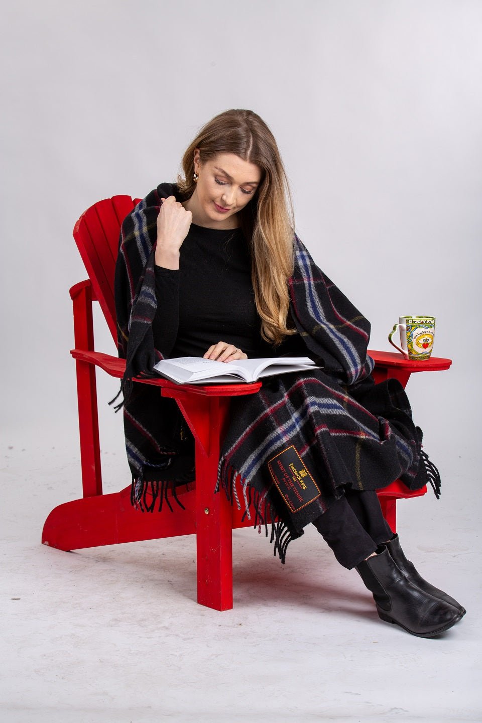 Custom branded Spirit of the Titanic Tartan Deluxe Merino Wool Blanket for corporate gifting