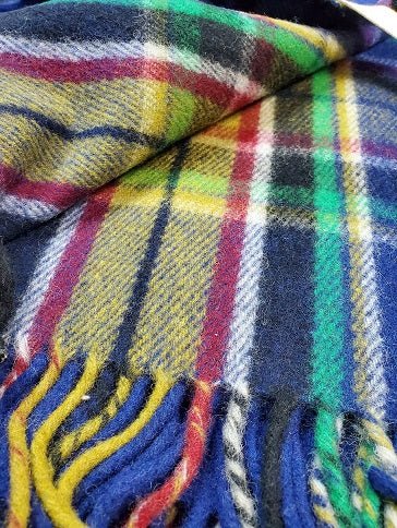 Custom branded Colours of Hope Tartan Deluxe Merino Wool Blanket for corporate gifting