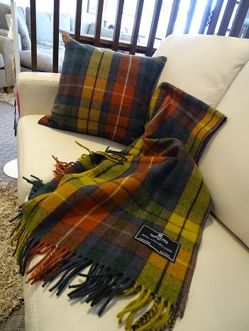 antique buchanan tartan wool blanket
