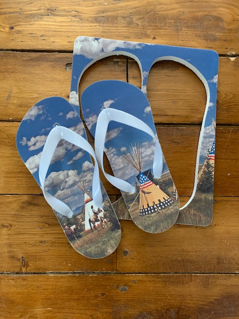 framed flip flops
