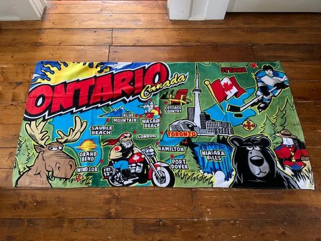Custom branded Towel of Ontario for corporate gifting