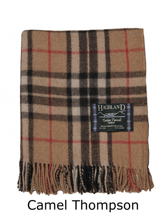 thompson camel tartan wool blanket thompson camel wool throw