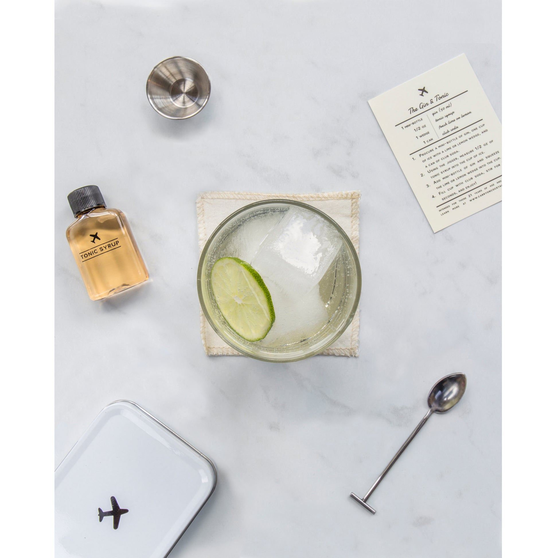 gin & tonic individual cocktail kit