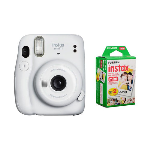 Fujifilm Instax Mini 11 Instant Camera with 20 Pack Film - Ice white