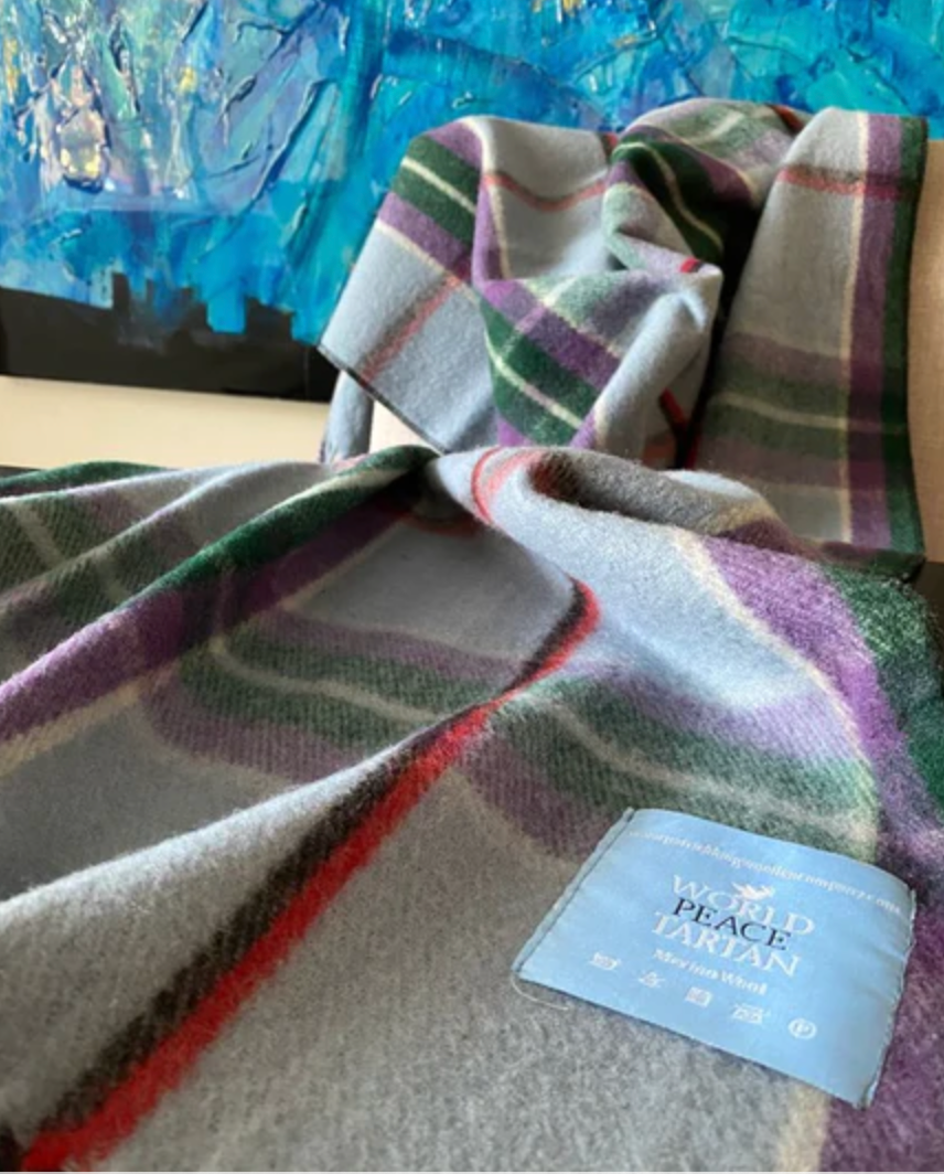 World Peace Tartan Blanket