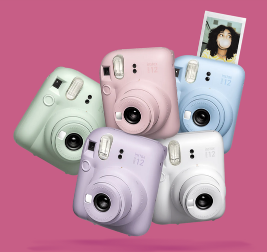 Fujifilm Instax Mini 12 Instant Camera with 20 Pack Film - Clay White