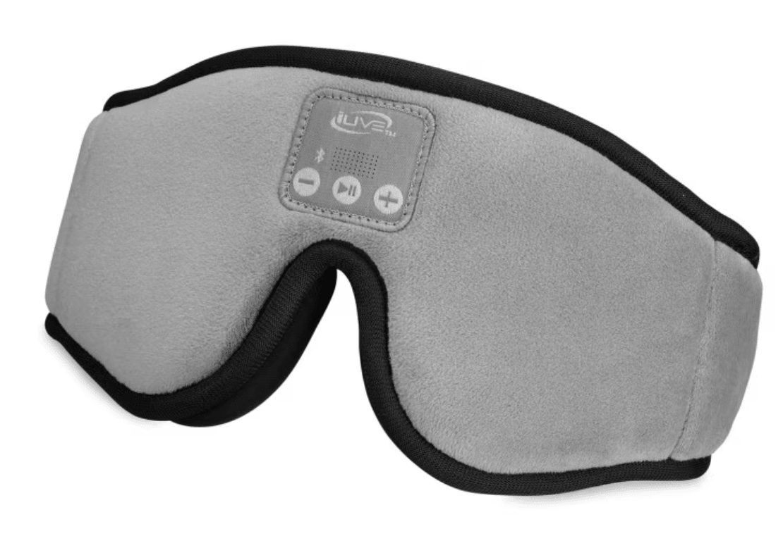 Custom branded iLive™ Lights Out Wireless Sleep Mask Headphones for corporate gifting