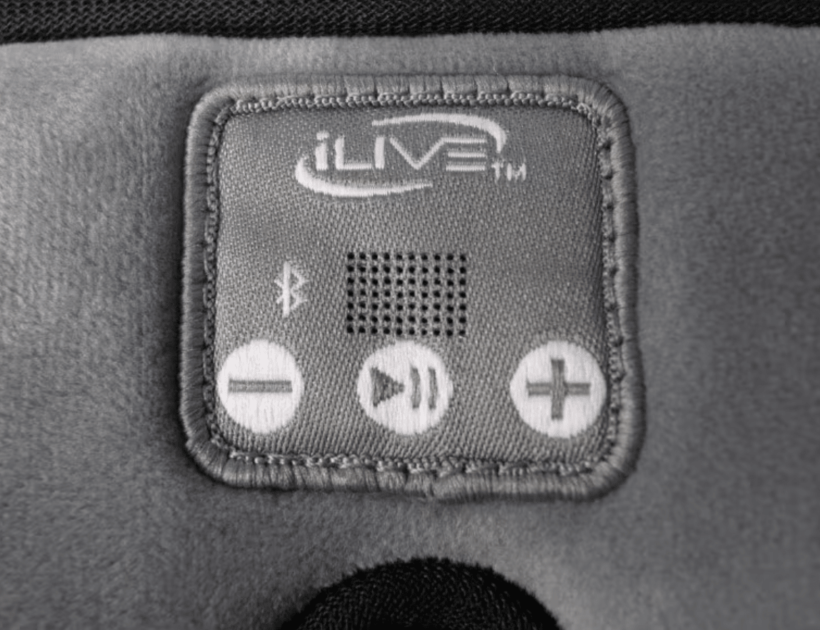 Custom branded iLive™ Lights Out Wireless Sleep Mask Headphones for corporate gifting