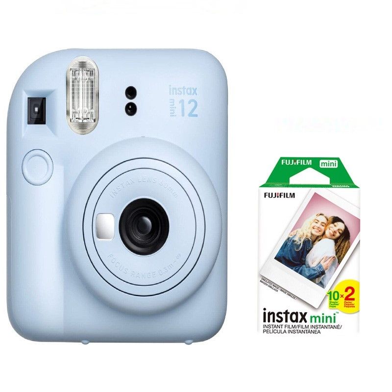 Fujifilm Instax Mini 12 Instant Camera with 20 Pack Film - Clay White