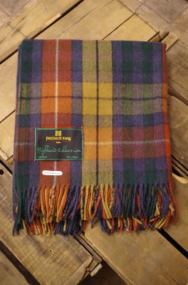 antique buchanan tartan wool blanket