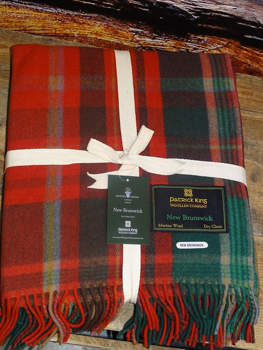 new brunswick tartan deluxe merino wool blanket