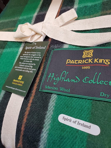 spirit of ireland tartan deluxe merino wool blanket