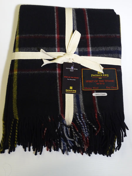 spirit of the titanic tartan deluxe merino wool blanket