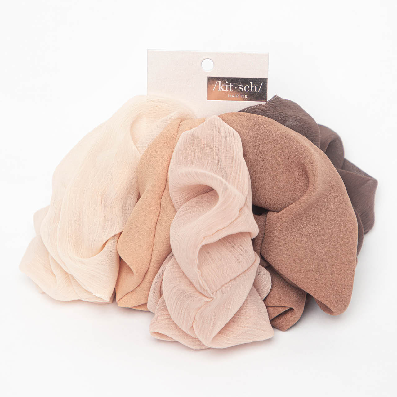 kitsch terra cotta crepe scrunchies