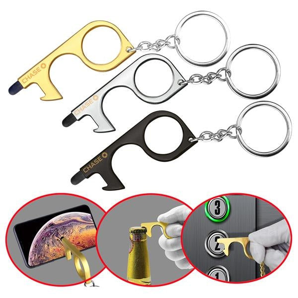 ppe no-touch door/bottle opener with stylus