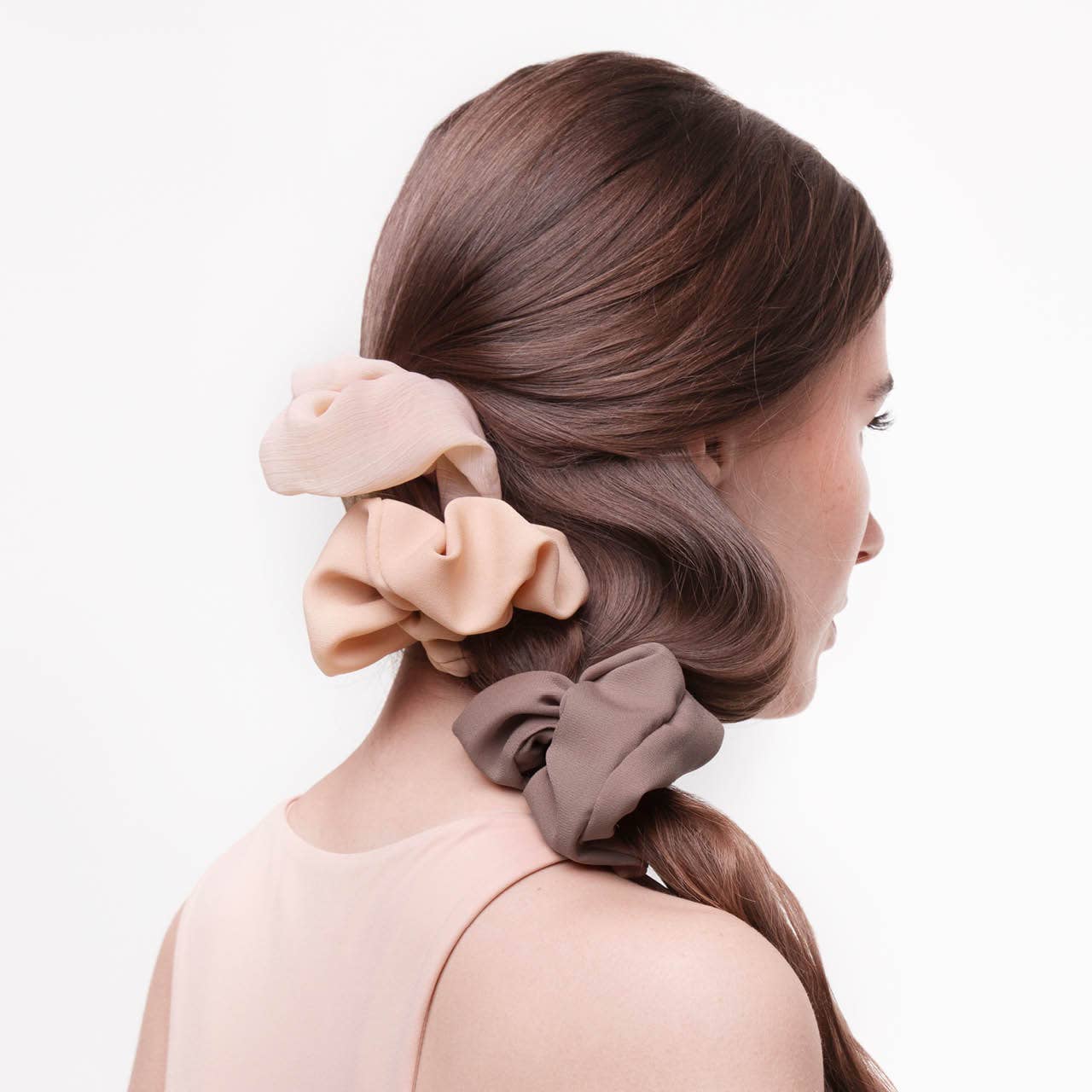 kitsch terra cotta crepe scrunchies