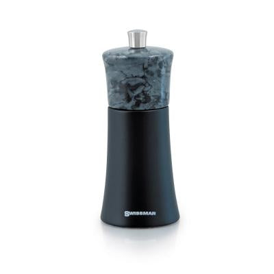 swissmar torre black matte pepper mill with dark granite top