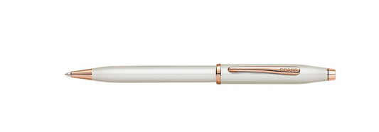 writing instruments: century ii pearlescent white laquer pen