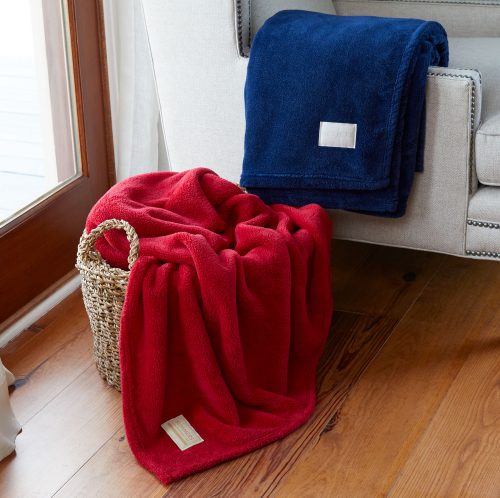 Soft Touch Velura Throw Red Scarf Gift Co